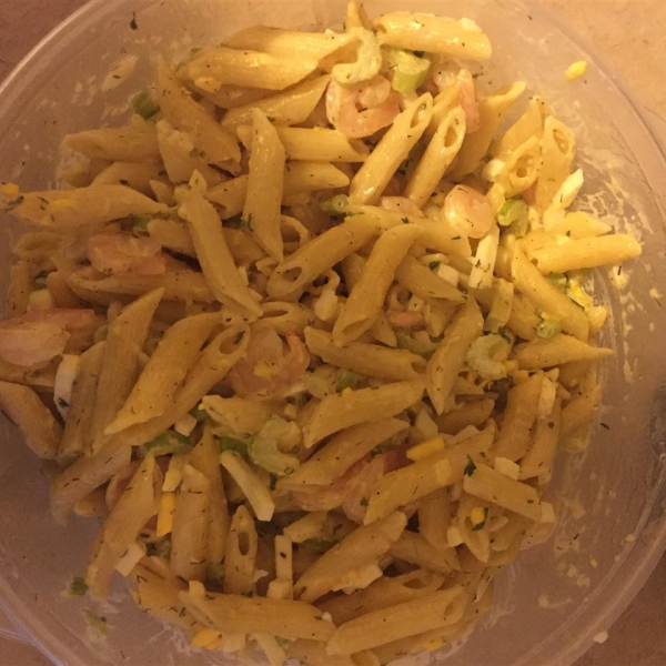 Grandma Bellows' Lemony Shrimp Macaroni Salad with Herbs