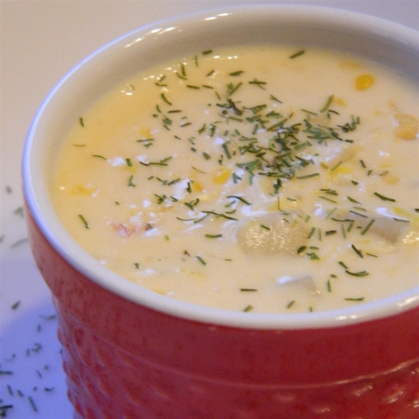 Marion's Super Easy Corn Crab Bisque