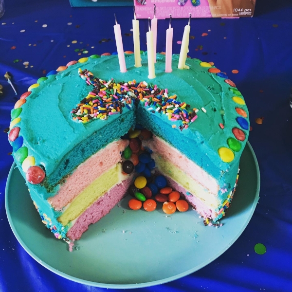 Rainbow Pinata Cake