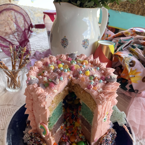 Rainbow Pinata Cake