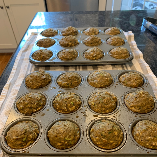 Healthy Pumpkin Zucchini Muffins