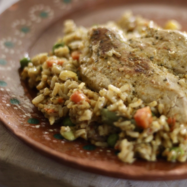 Peruvian Arroz con Pollo (Peruvian Rice and Chicken)