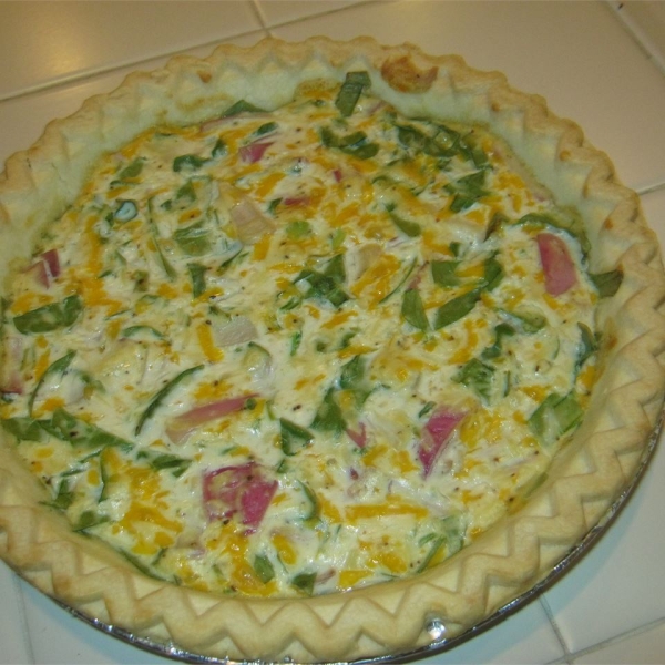 Eggless Tofu Spinach Quiche