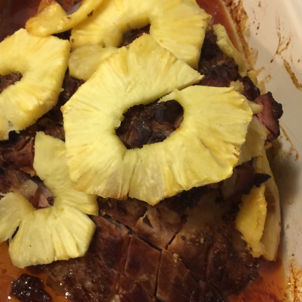 Baked Ham with Pineapple Mustard Glaze