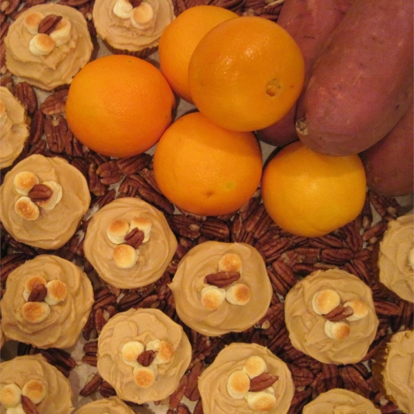 Candy'D Sweet Potato Cupcakes with Brown Sugar Icing