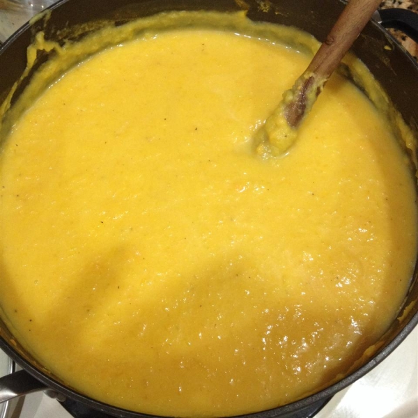 Baked Pumpkin, Sweet Potato, and Coconut Milk Soup