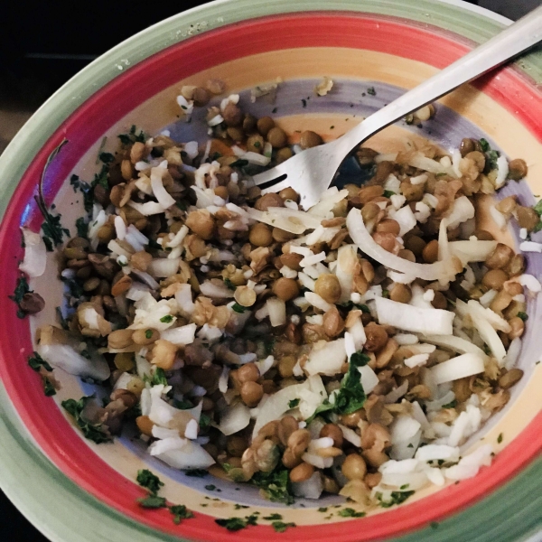 Lentils and Rice with TVP