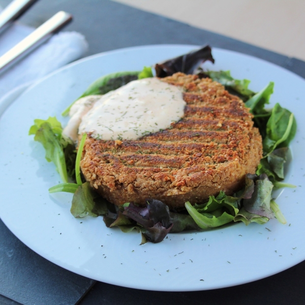 4-Ingredient Chickpea Burger for One (Vegan)