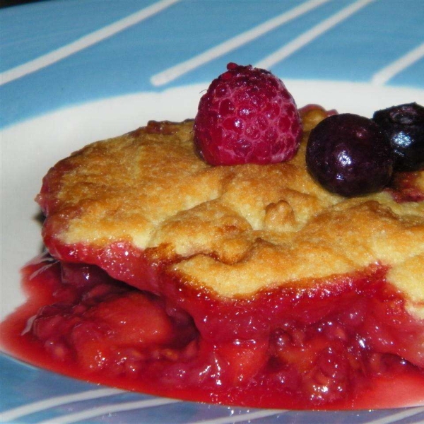 Raspberry and Blueberry Cobbler