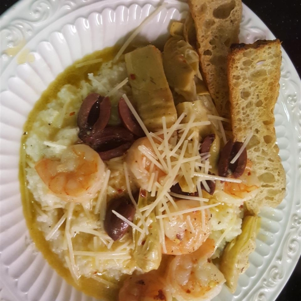 Artichoke and Shrimp Linguine