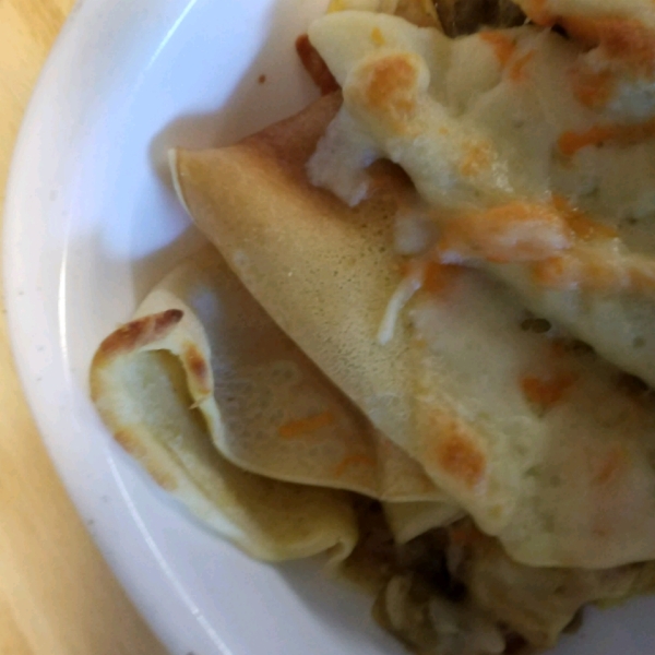 Olive and Chicken Curry Crepes