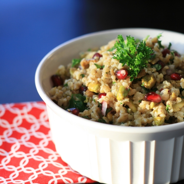 Freekeh Salad with Tahini Dressing