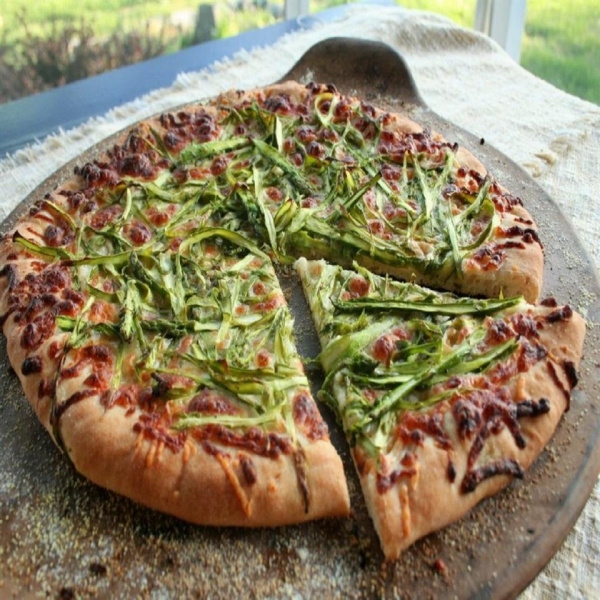 Shaved Asparagus Pizza