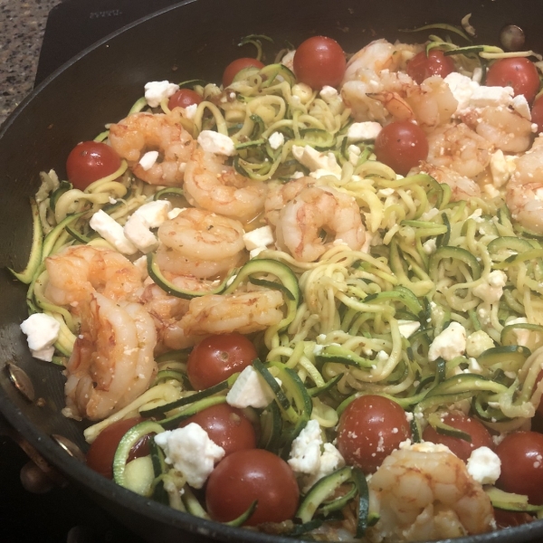 Mediterranean Zoodles with Shrimp