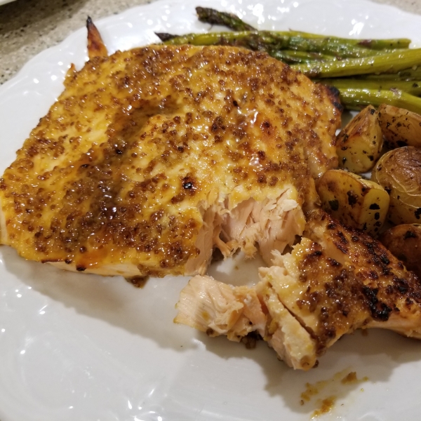 Awesome Honey-Mustard Simple Salmon