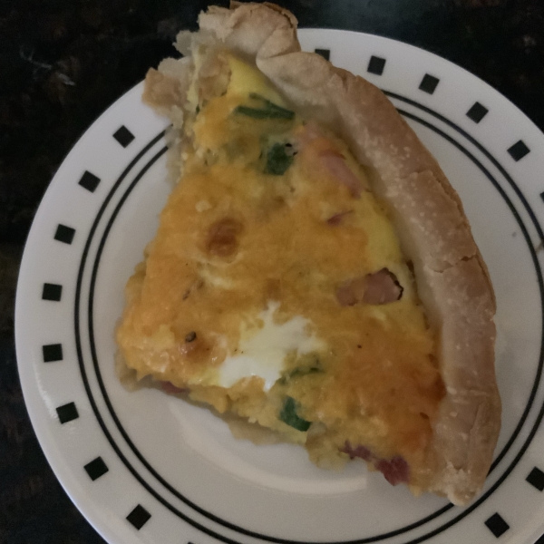 Becky's Healthier Ham and Cheese Quiche