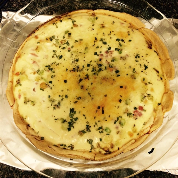 Becky's Healthier Ham and Cheese Quiche