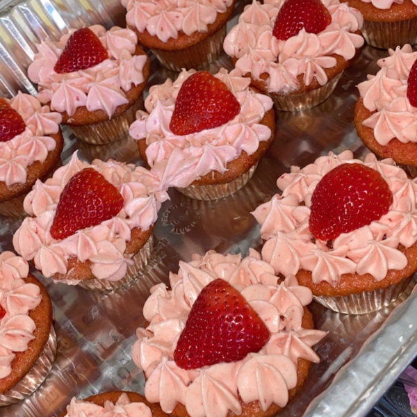 Triple Strawberry Cheesecake Cupcakes