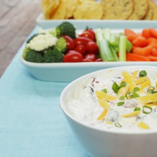 Cheesy Sour Cream and Salsa Dip