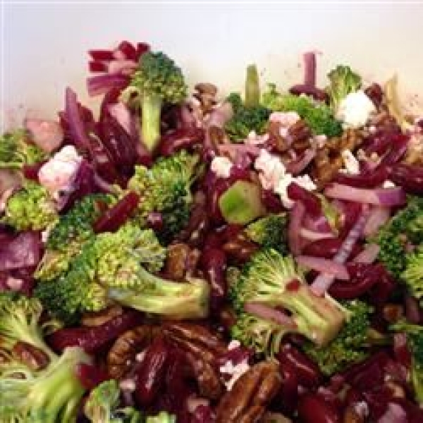 Broccoli Beet Salad with Raspberry Vinaigrette