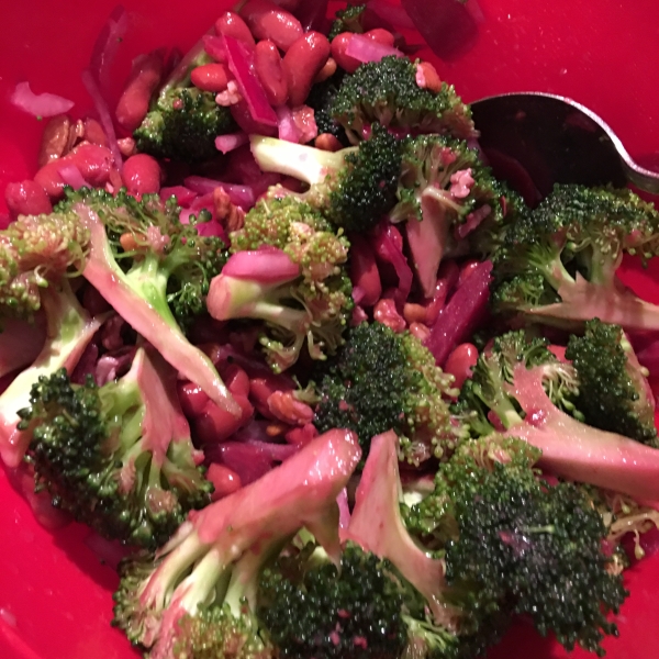 Broccoli Beet Salad with Raspberry Vinaigrette