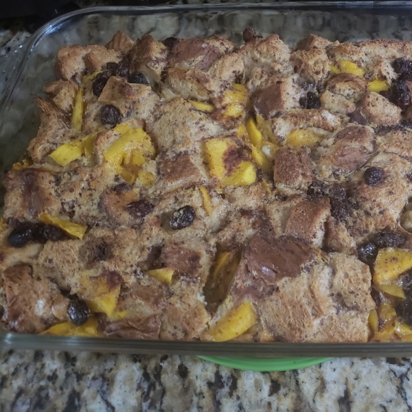 Mango Cardamom Bread Pudding