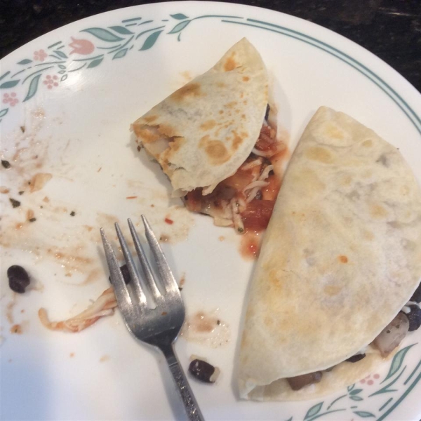 Mushroom and Black Bean Quesadillas