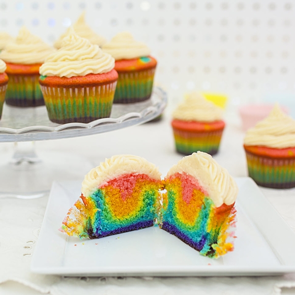 Over the Rainbow Cupcakes