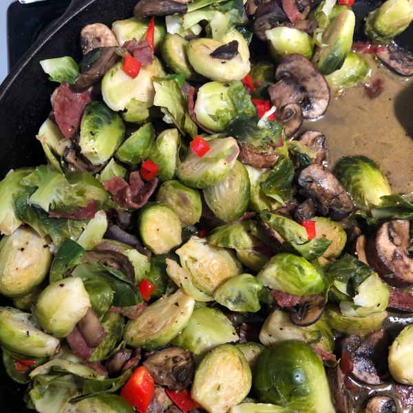 Brussels Sprouts with Mushrooms