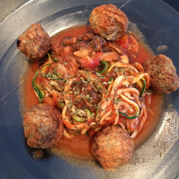 Zucchini Spaghetti alla Marinara