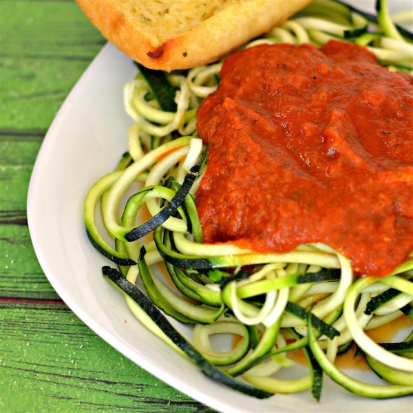 Zucchini Spaghetti alla Marinara