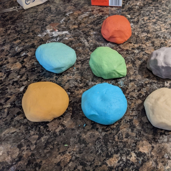 Colorful Homemade Playdough