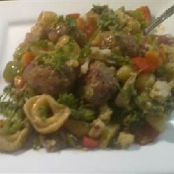 Chicken Sausage Tortellini Stir-Fry