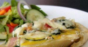 Spinach and Courgette Quiche