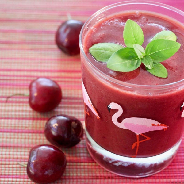Cherry-Lime-Basil Smoothie