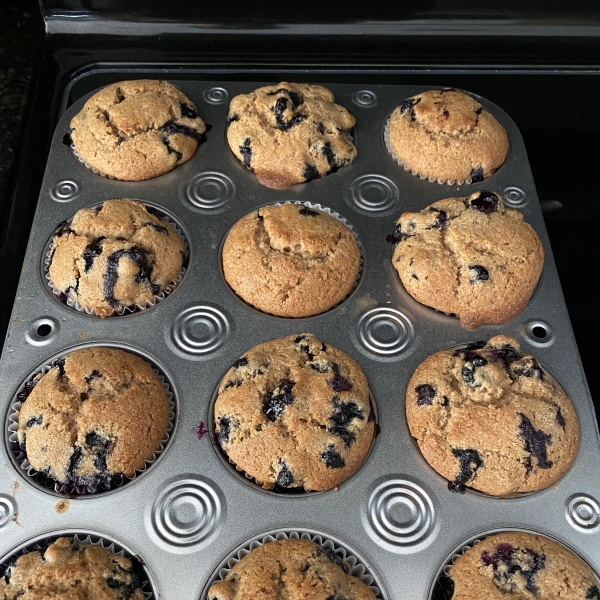 Whole Wheat Blueberry Muffins