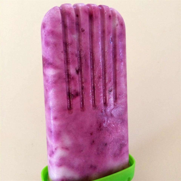 Fresh Blackberries and Cream Ice Pops