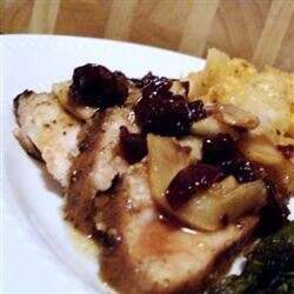 Marinated Pork Medallions with a Ginger-Apple Compote