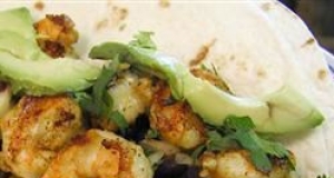 Shrimp Tacos with Avocado Tomatillo Salsa