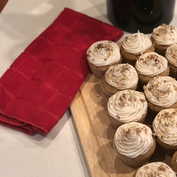 Sweet Potato Cupcakes with Toasted Marshmallow Frosting