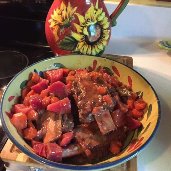 Borscht-Braised Beef Short Ribs