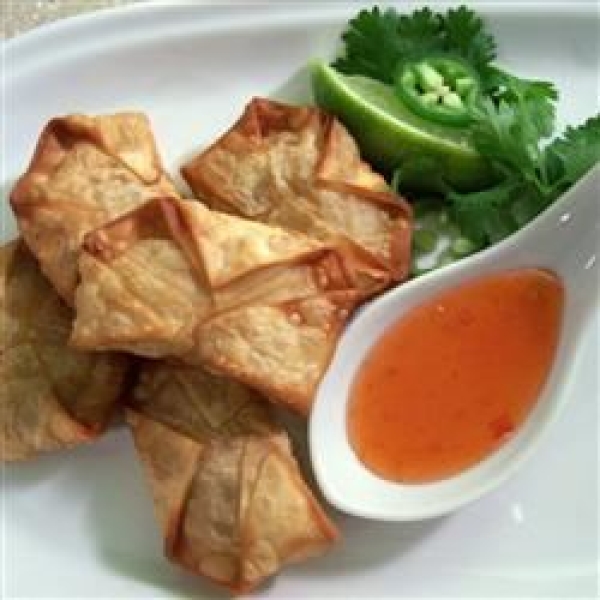 Spicy Chicken and Cilantro Wontons