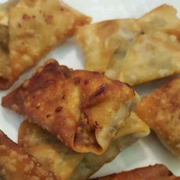 Spicy Chicken and Cilantro Wontons