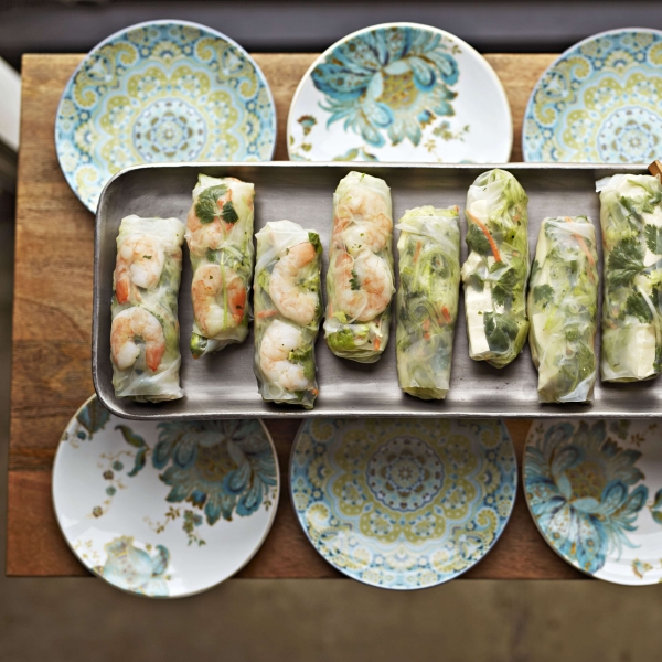 Shrimp Spring Rolls with Chimichurri Sauce