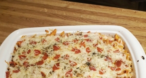 Pizza Pasta Bake with Sausage