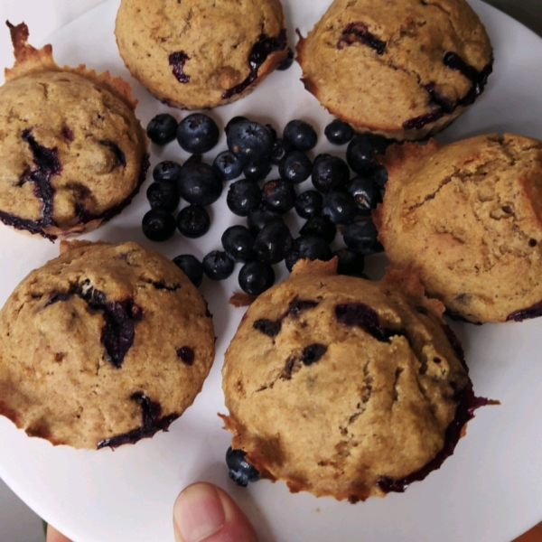 Vegan Banana Blueberry Muffins