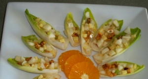 Endive Pear Salad Bites With Maple Vinaigrette