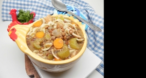 Instant Pot Lentil Chicken Noodle Soup