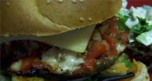 Portobello Mushroom Burger With Bruschetta Topping