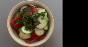 Raw Zucchini Salad with Tomato and Basil